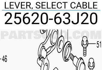 Suzuki 2562063J20 LEVER, SELECT CABLE