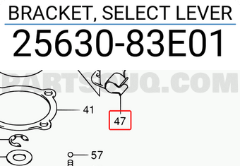 Suzuki 2563083E01 BRACKET, SELECT LEVER