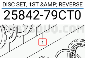Suzuki 2584279CT0 DISC SET, 1ST & REVERSE