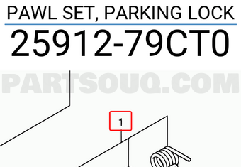 Suzuki 2591279CT0 PAWL SET, PARKING LOCK