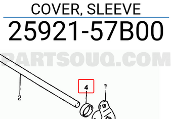 Suzuki 2592157B00 COVER, SLEEVE