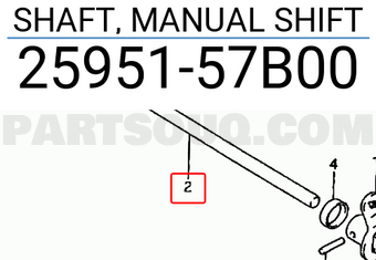Suzuki 2595157B00 SHAFT, MANUAL SHIFT