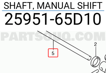 Suzuki 2595165D10 SHAFT, MANUAL SHIFT