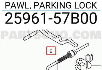 Suzuki 2596157B00 PAWL, PARKING LOCK
