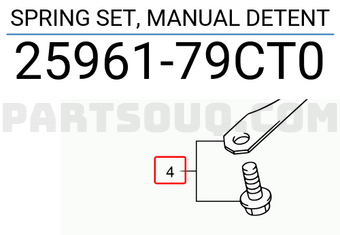 Suzuki 2596179CT0 SPRING SET, MANUAL DETENT