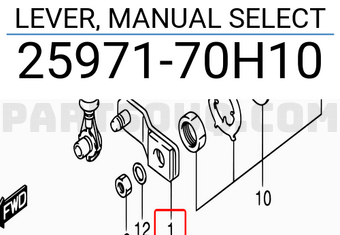 Suzuki 2597170H10 LEVER, MANUAL SELECT
