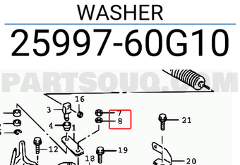 Suzuki 2599760G10 WASHER