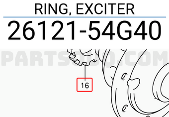 Suzuki 2612154G40 RING, EXCITER