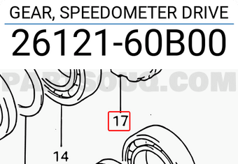 Suzuki 2612160B00 GEAR, SPEEDOMETER DRIVE