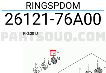 Suzuki 2612176A00 RINGSPDOM