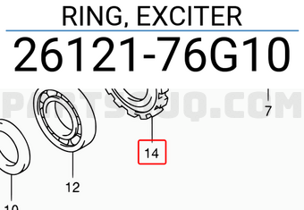 Suzuki 2612176G10 RING, EXCITER