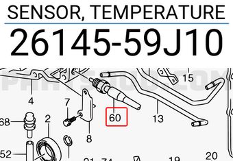 Suzuki 2614559J10 SENSOR, TEMPERATURE