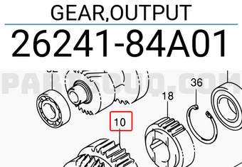 Suzuki 2624184A01 GEAR,OUTPUT