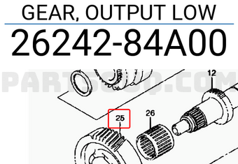 Suzuki 2624284A00 GEAR, OUTPUT LOW