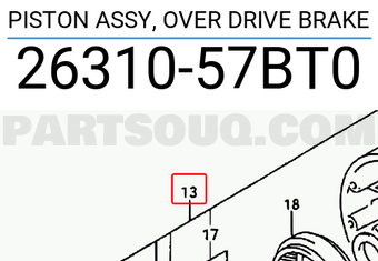 Suzuki 2631057BT0 PISTON ASSY, OVER DRIVE BRAKE
