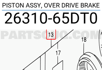Suzuki 2631065DT0 PISTON ASSY, OVER DRIVE BRAKE