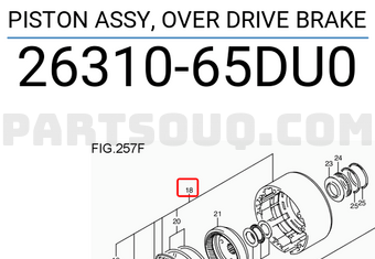 Suzuki 2631065DU0 PISTON ASSY, OVER DRIVE BRAKE