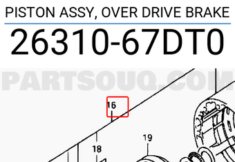 Suzuki 2631067DT0 PISTON ASSY, OVER DRIVE BRAKE