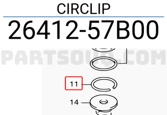 Suzuki 2641257B00 CIRCLIP