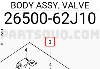 Suzuki 2650062J10 BODY ASSY, VALVE