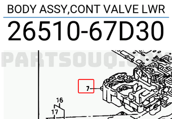 Suzuki 2651067D30 BODY ASSY,CONT VALVE LWR