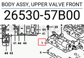 Suzuki 2653057B00 BODY ASSY, UPPER VALVE FRONT