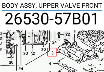 Suzuki 2653057B01 BODY ASSY, UPPER VALVE FRONT