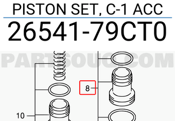 Suzuki 2654179CT0 PISTON SET, C-1 ACC