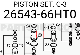 Suzuki 2654366HT0 PISTON SET, C-3