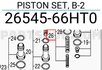 Suzuki 2654566HT0 PISTON SET, B-2
