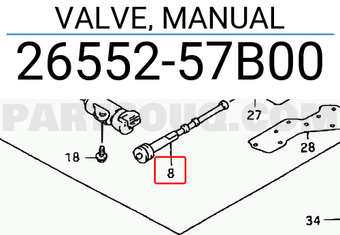 Suzuki 2655257B00 VALVE, MANUAL
