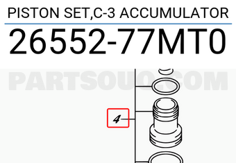Suzuki 2655277MT0 PISTON SET,C-3 ACCUMULATOR