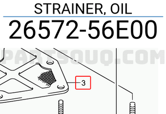 Suzuki 2657256E00 STRAINER, OIL