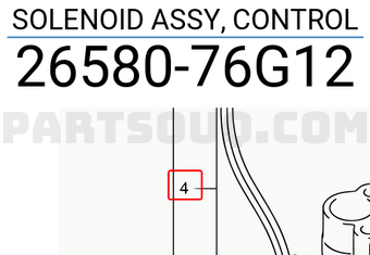 Suzuki 2658076G12 SOLENOID ASSY, CONTROL