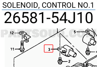 Suzuki 2658154J10 SOLENOID, CONTROL NO.1