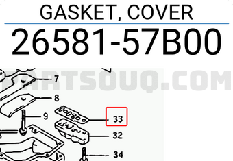 Suzuki 2658157B00 GASKET, COVER