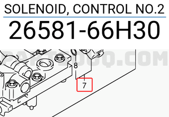 Suzuki 2658166H30 SOLENOID, CONTROL NO.2