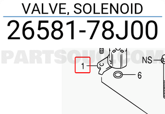 Suzuki 2658178J00 VALVE, SOLENOID