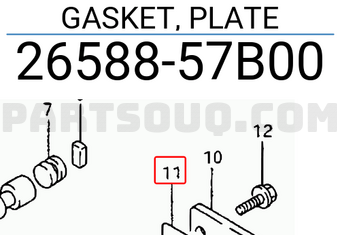 Suzuki 2658857B00 GASKET, PLATE