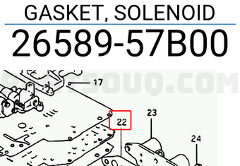 Suzuki 2658957B00 GASKET, SOLENOID