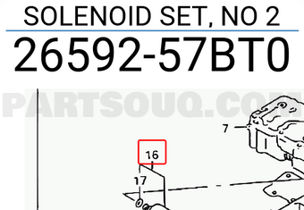 Suzuki 2659257BT0 SOLENOID SET, NO 2