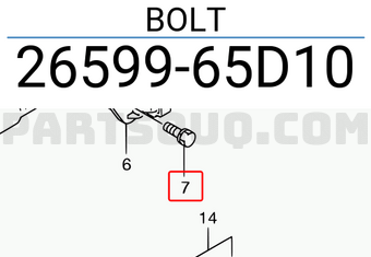 Suzuki 2659965D10 BOLT