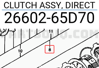 Suzuki 2660265D70 CLUTCH ASSY, DIRECT