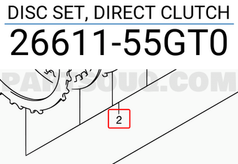 Suzuki 2661155GT0 DISC SET, DIRECT CLUTCH
