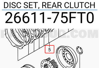 Suzuki 2661175FT0 DISC SET, REAR CLUTCH
