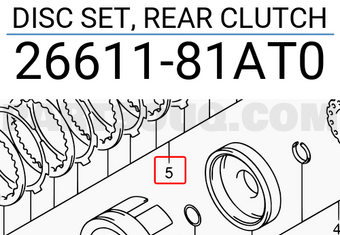 Suzuki 2661181AT0 DISC SET, REAR CLUTCH