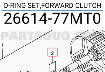 Suzuki 2661477MT0 O-RING SET,FORWARD CLUTCH