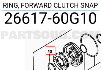 Suzuki 2661760G10 RING, FORWARD CLUTCH SNAP