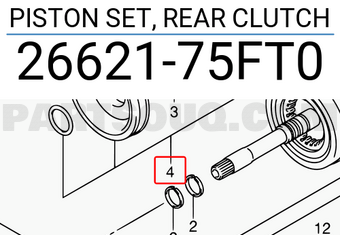 Suzuki 2662175FT0 PISTON SET, REAR CLUTCH