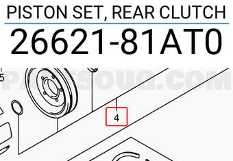 Suzuki 2662181AT0 PISTON SET, REAR CLUTCH